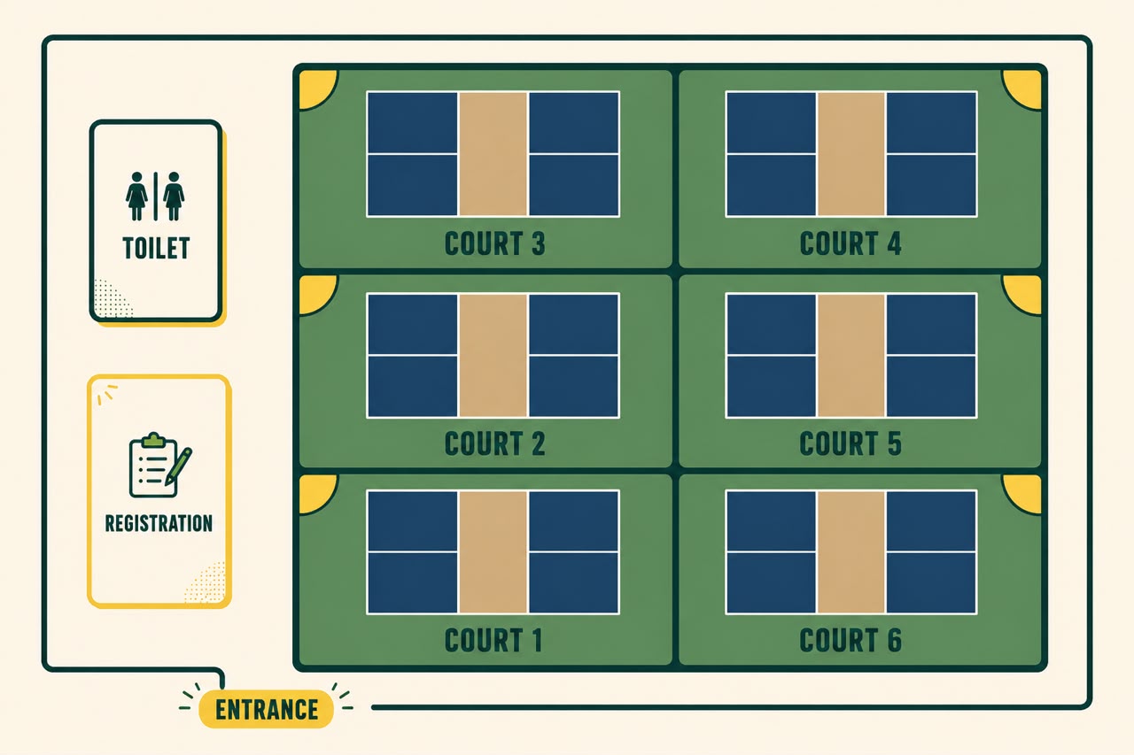 The Pickleball Place Court Layout
